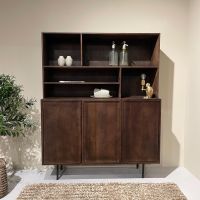 Livingfurn Elan wandkast - 135 cm - mangohout - bruin