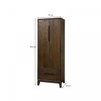 Livingfurn Cortez wandkast 75 cm - donkerbruin
