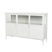 Miya wandkast laag 3-deurs wit van het woonmerk Puur