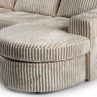 Vurna Niall 3-zits hoekbank links/rechts lord ribstof - beige