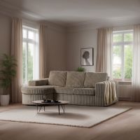 Vurna Niall 3-zits hoekbank links/rechts lord ribstof - beige