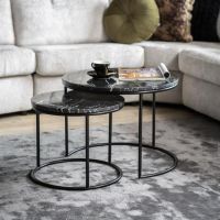 By-Boo Marmer bijzettafel Romeo - set van 2