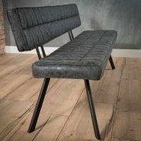 Fraaai Max eetkamerbank 180 cm zwart