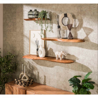 Fraaai Boka organische wandplank - 120 cm - naturel