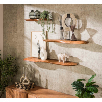 Fraaai Boka organische wandplank - 90 cm - naturel