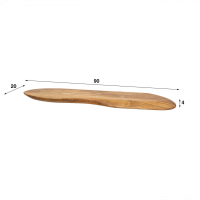 Fraaai Boka organische wandplank - 90 cm - naturel