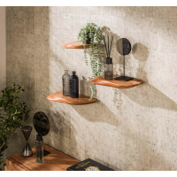 Fraaai Boka organische wandplank - set van 3 - naturel