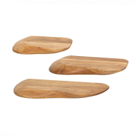 Fraaai Boka organische wandplank - set van 3 - naturel