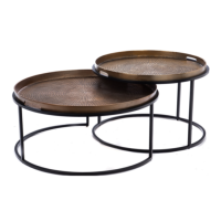 Starfurn Julie salontafel set van 2 - bruin