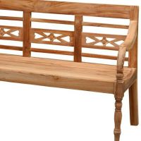 Livingfurn Stations tuinbank teakhout 130 cm - OUTLET