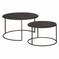 Tower Living Spello bijzettafel set rond vanaf 58 cm - grijs
