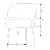 Vogue fauteuil velvet van het woonmerk BePureHome