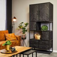 Starfurn Vakkenkast New York - 90 cm - zwart