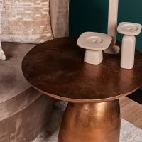 Starfurn Ovale bijzettafel Jarah - 55 cm - koper/goud