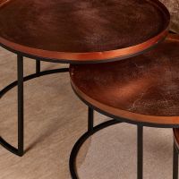 Starfurn Ronde salontafels Clive - set van 3 - koper