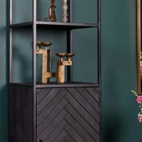 Starfurn Boekenkast New York 1 deur - 55 cm - zwart