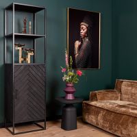 Starfurn Boekenkast New York 1 deur - 55 cm - zwart