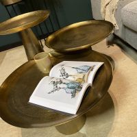 Starfurn Ronde salontafel Daisy - ø40 cm - antiek goud