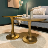 Starfurn Ronde salontafel Amara - ø45 cm - antiek goud