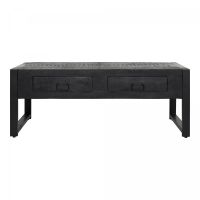 Starfurn Rechthoekige salontafel Boaz met 2 lades - 120 cm - zwart