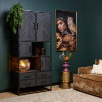 Starfurn Vakkenkast New York - 90 cm - zwart