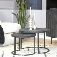 Starfurn Salontafel Ora set van 2 - Ø60 cm - zwart