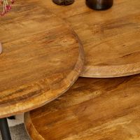 Starfurn Ohio ronde salontafels - set van 3 - naturel