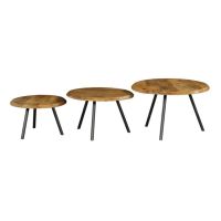 Starfurn Ohio ronde salontafels - set van 3 - naturel