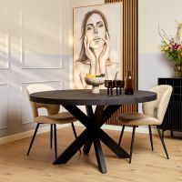 Starfurn Ronde eettafel Denver - ø140 cm - zwart
