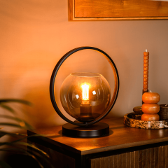 Jovani tafellamp smoke glas 1L van het woonmerk Vurna