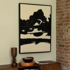 Dutchbone Sameer wandpaneel - zwart/wit