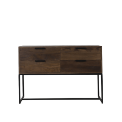 Light & Living Meave sidetable 120x40x80 cm hout mat donkerbruin