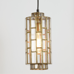 Søstrene hanglamp glas Ø15x31 cm antiek brons van het woonmerk Light & Living