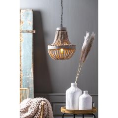 Light & Living Luna hanglamp kralen Ø35,5 cm - oud wit