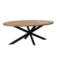 Livingfurn Jesper ovale eettafel - 180 cm - hout - naturel