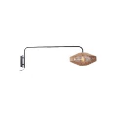 Light & Living Lyra wandlamp - naturel/mat zwart