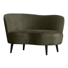 Woood Sara lounge fauteuil links velvet