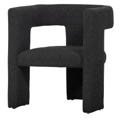 Tiwa fauteuil bouclé donkergrijs van het woonmerk Woood