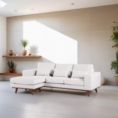 Vurna Melva 3-zitsbank L+R stof - beige