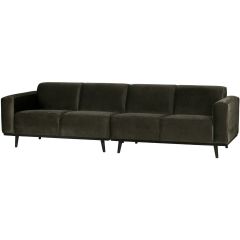 4-zits Bank Statement 280 Cm Fluweel Warm Groen