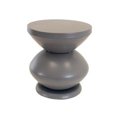 Louis bijzettafel metaal ø35x37cm - grijs