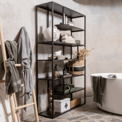 Woood Teun vakkenkast metaal zwart