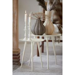 Light & Living Asarpai bijzettafel Ø46x44 cm - crème