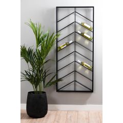 Light & Living Malbeo wijnrek 16 flessen - zwart