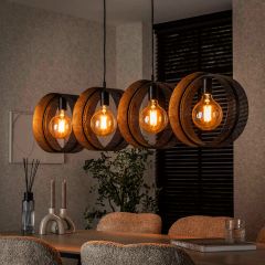 Fraaai Guus hanglamp 4L ring geperforeerd - charcoal