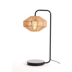 Light & Living Lyra tafellamp - naturel/mat zwart