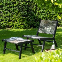 Woood Pom tuinhocker aluminium - multicolor