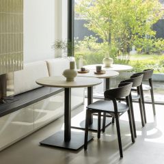 Woood Bistro vierkante buisvoet metaal 72x50x50 cm - zwart