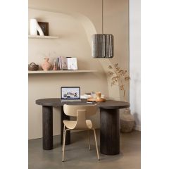 Woood Maan organisch sidetable/bureau MDF - donkerbruin