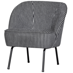 Woood Vogue fauteuil streep - zwart/grijs
